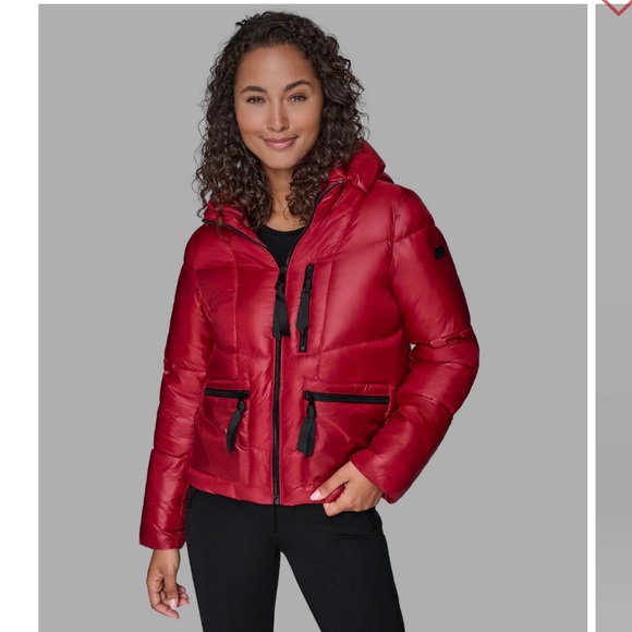 KARL LAGERFELD Short Hooded Puffer Jacket - XS NEW